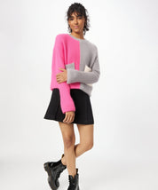 DOLLY - Contrast Pullover with Pockets - Grey