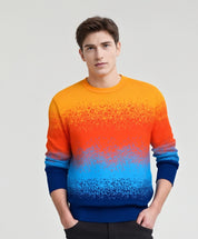 DREW-OMBRE MUTI COLOUR PULLOVER- ORANGE-F