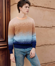 DREW-OMBRE MUTI COLOUR PULLOVER- BEIGE-F