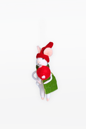 CHAPTEr.R FELT CHRISTMAS ORNAMENT- MOUSE W/ MUSHROOM