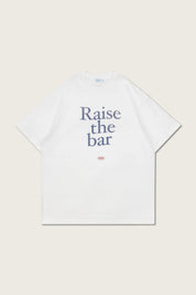 Aim Higher Club BASIC TEE-RAISE THE BAR/WHITE/S