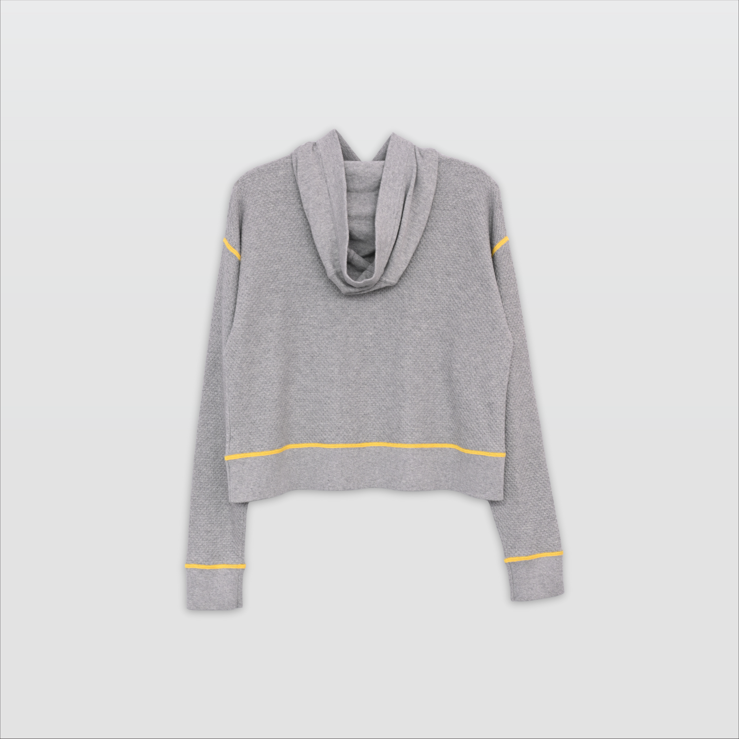 DANIA- CROP FANCY HOODY WITH CONTRAST-GREY-F