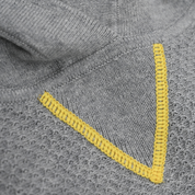 DANIA- CROP FANCY HOODY WITH CONTRAST-GREY-F