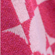 NDORA-Luxe Geo Pattern Scarf-Pink-F