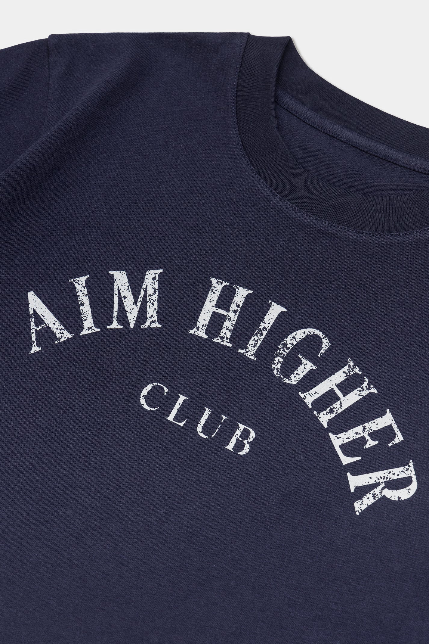 Aim Higher Club Basic Crop Top/Navy