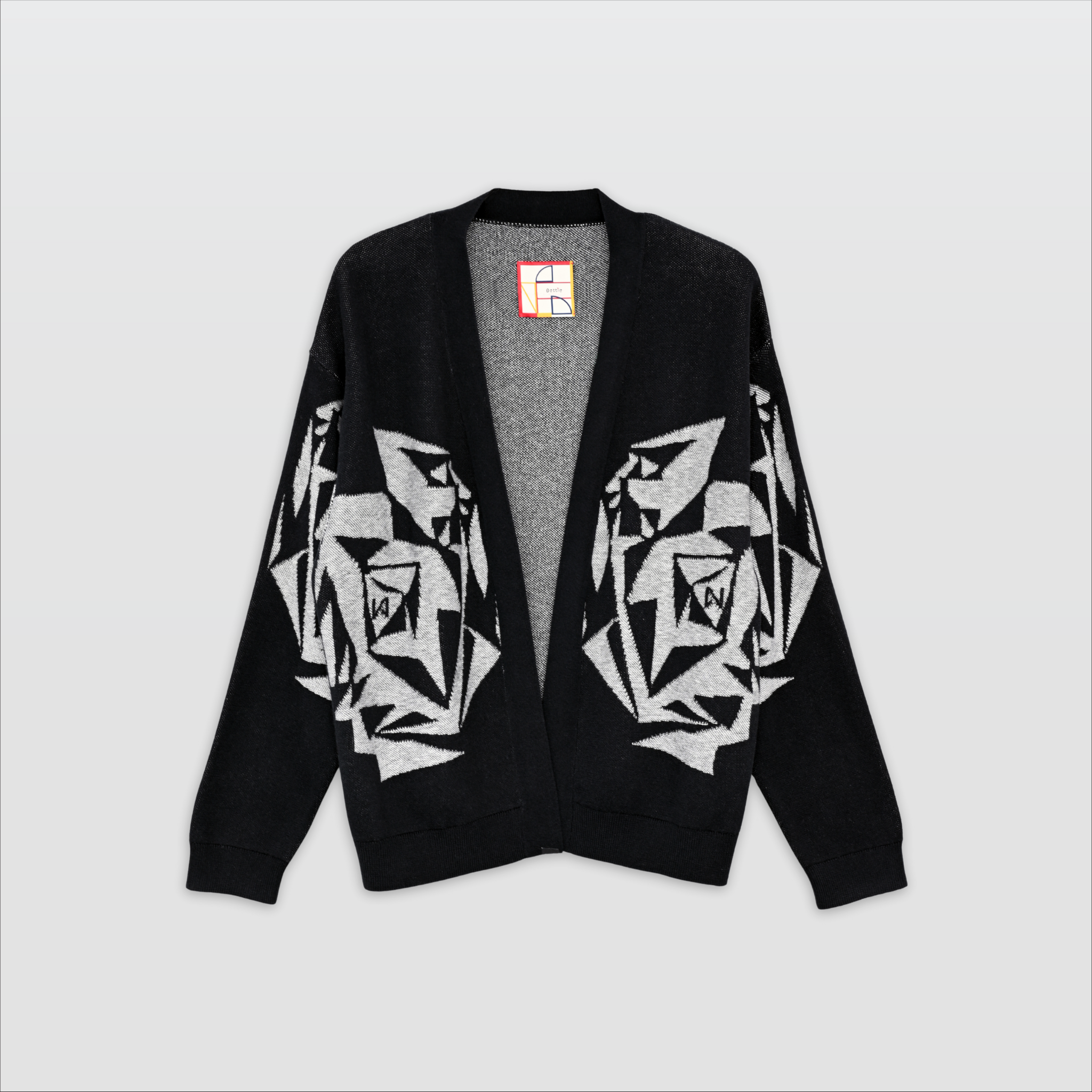 Bettie Knit Cardigan - Black/Grey