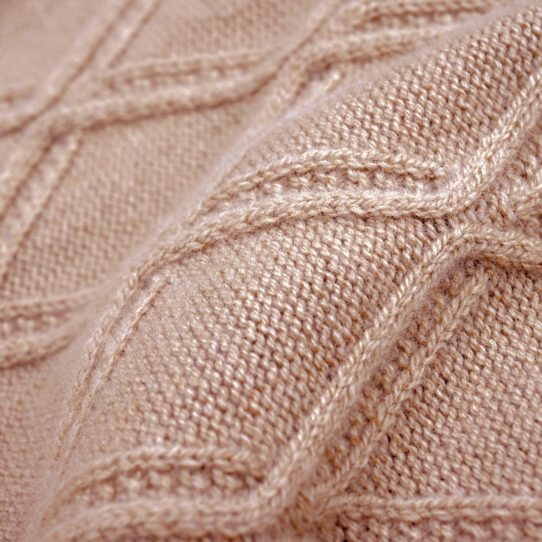 DANNA–Chucky Cable Cardigan with Contrast-Desert-F