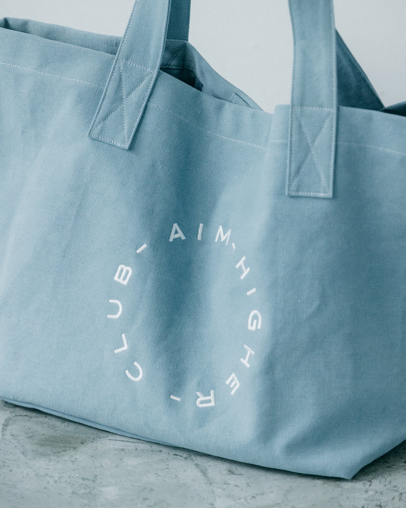Aim Higher Club Tote Bag-Water Blue