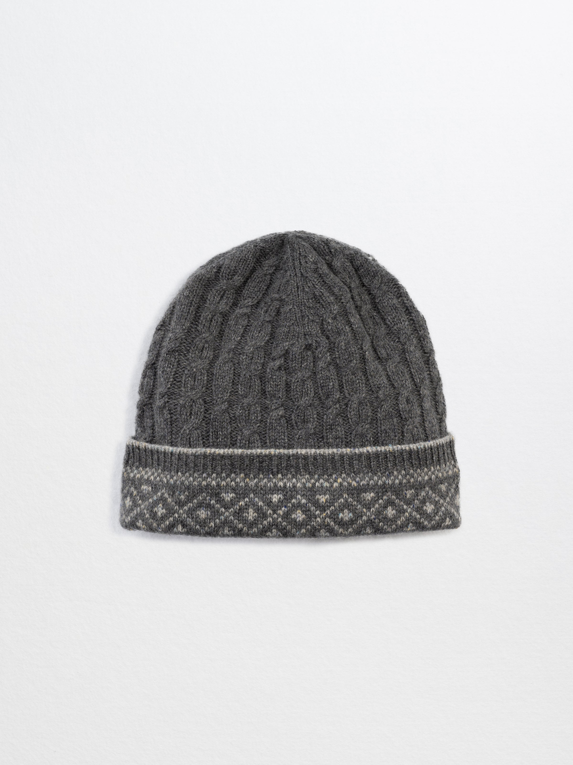 CORBYN-Cashmere Dongel Beanie-Grey