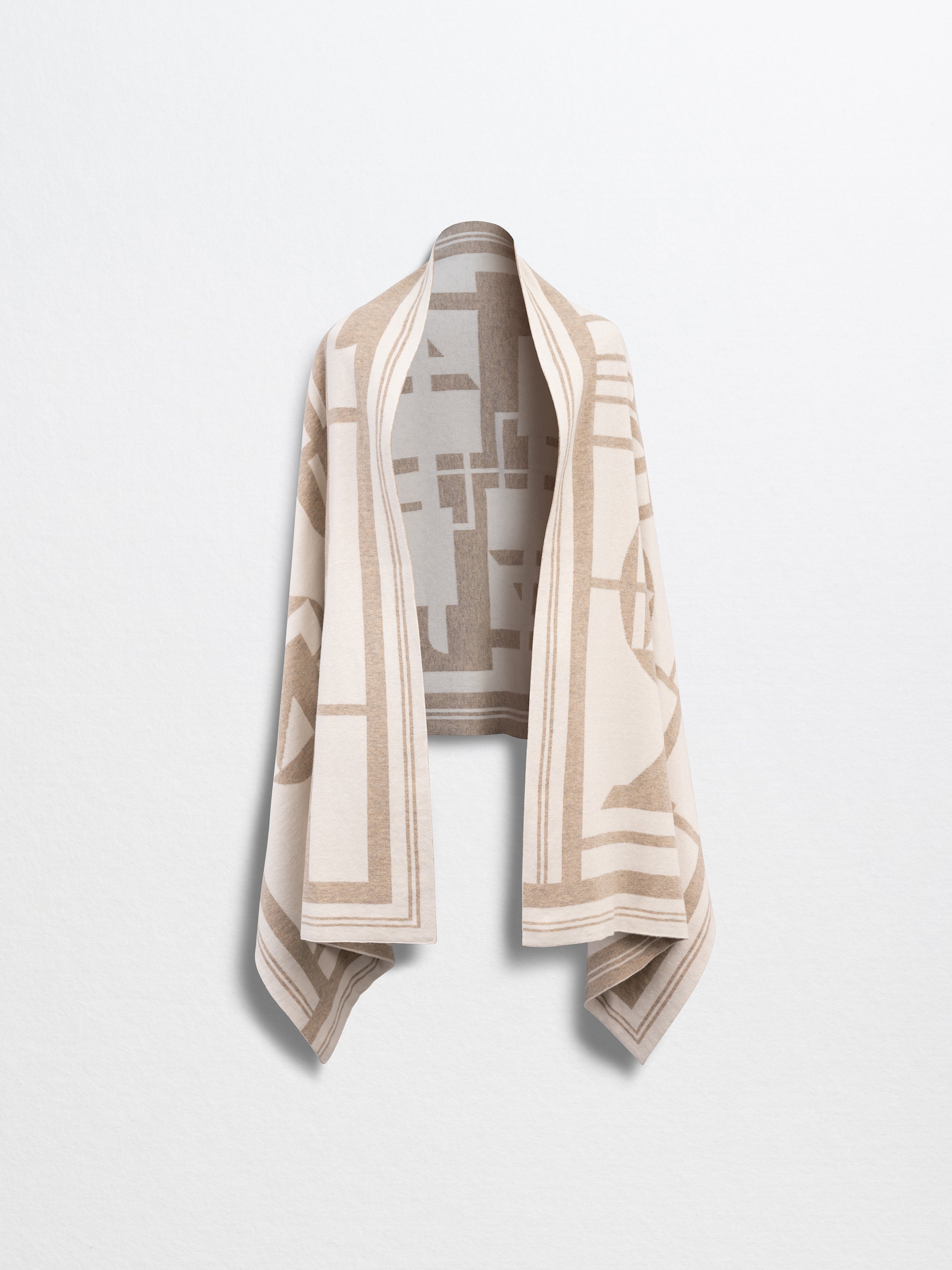 CLAUDIA- Geo Sailing Shawl-Beige
