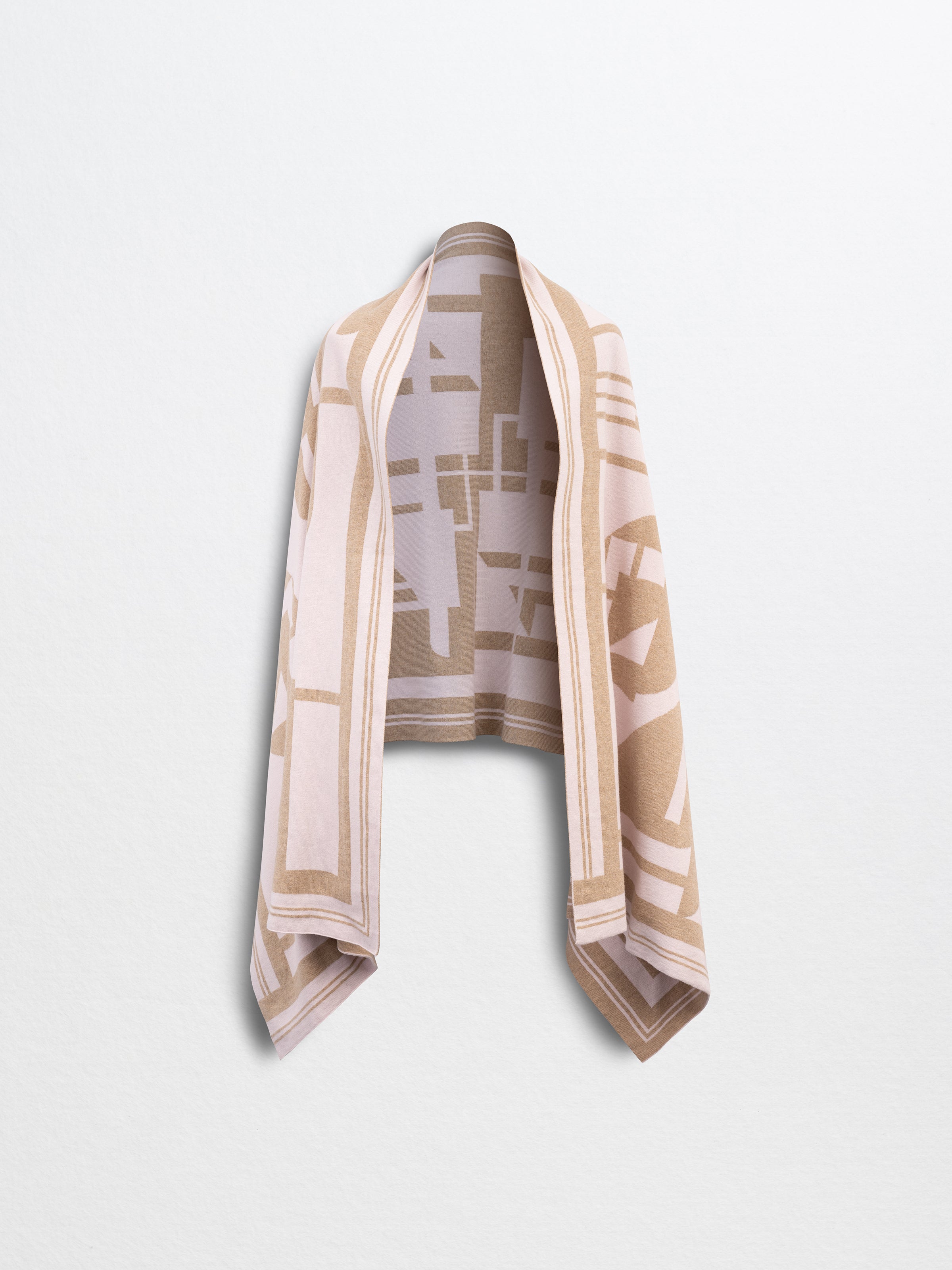 CLAUDIA- Geo Sailing Shawl-Pink