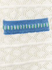 CELIA-Pointelle Cardigan with Contrast Tipping