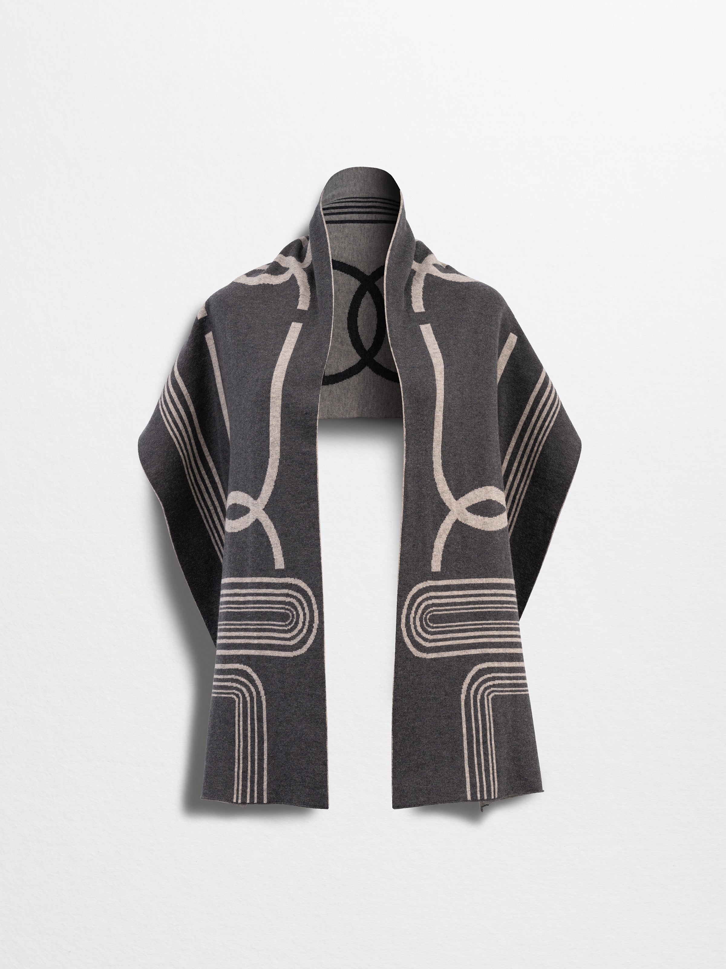 CAMBRIA-Timeless Chain Scarf-Charcoal