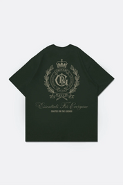 GROCERY COLLEGE EMBLEM GRAPHIC TEE/ BRITISH GREEN