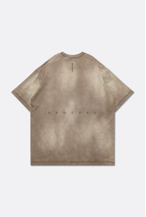 GROCERY DISTRESSED SMALL LOGO WASHED TEE/ FADED SAND