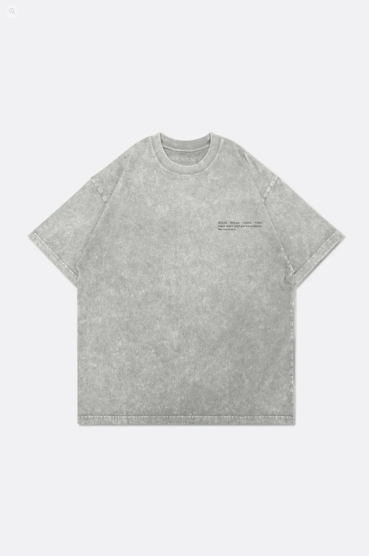 GROCERY KB 3.0 FADEAWAY WASHED TEE/GREY BY ADAM LISTER