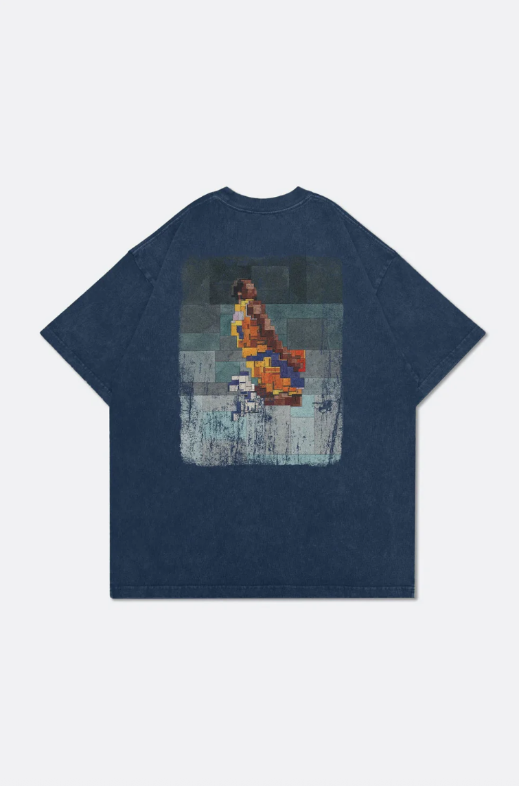 GROCERY KB 5.0 NO.8 WASHED TEE/NAVY BY ADAM LISTER