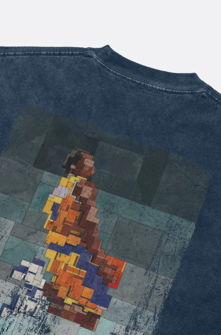 GROCERY KB 5.0 NO.8 WASHED TEE/NAVY BY ADAM LISTER