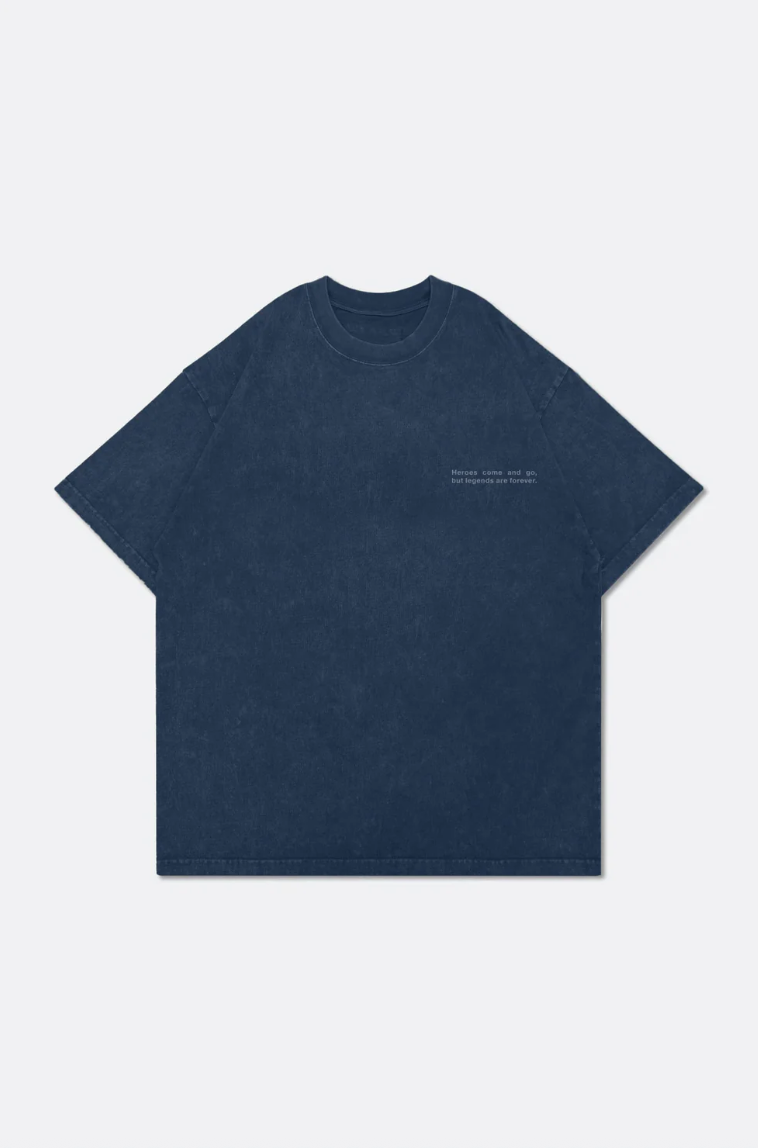 GROCERY KB 5.0 NO.8 WASHED TEE/NAVY BY ADAM LISTER