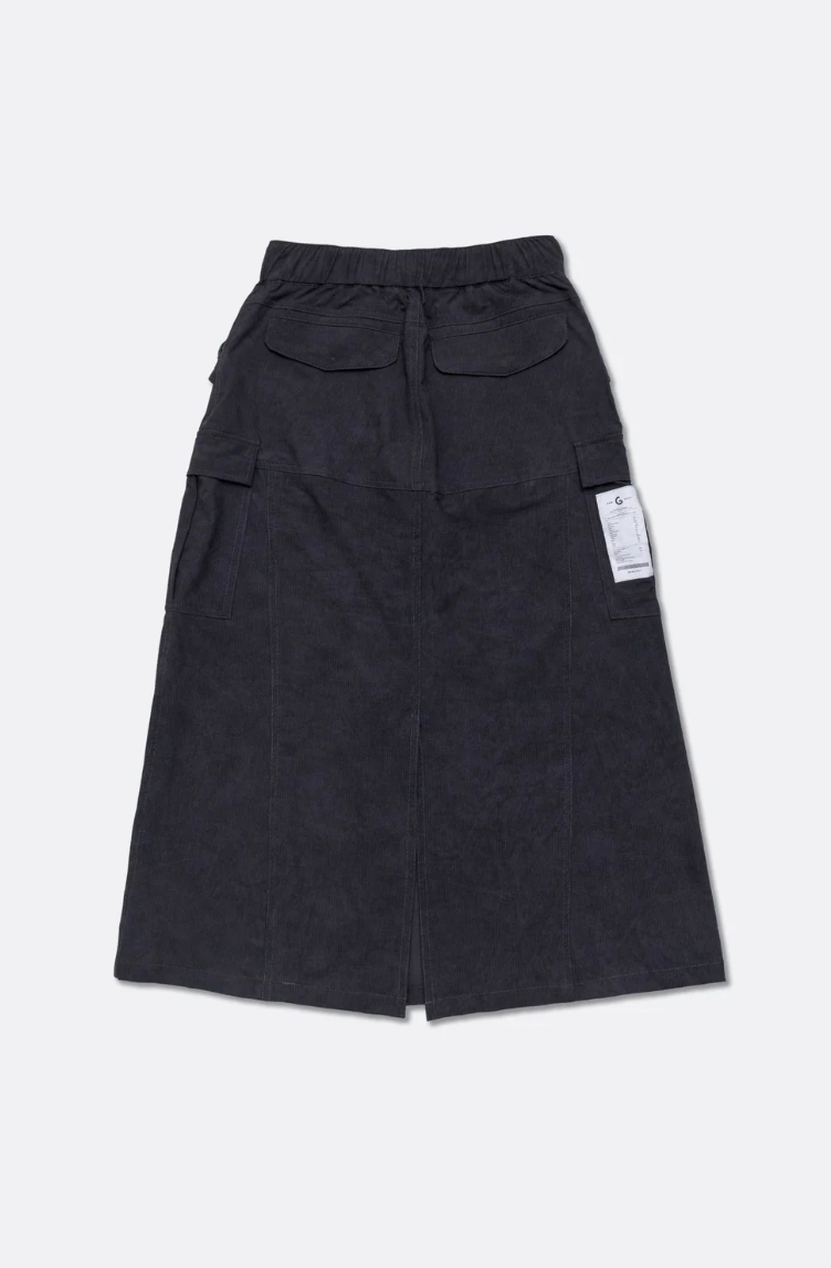 GROCERY NYLON MULTI POCKET CARGO SKIRT/CHARCOAL/F