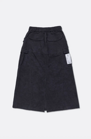 GROCERY NYLON MULTI POCKET CARGO SKIRT/CHARCOAL/F