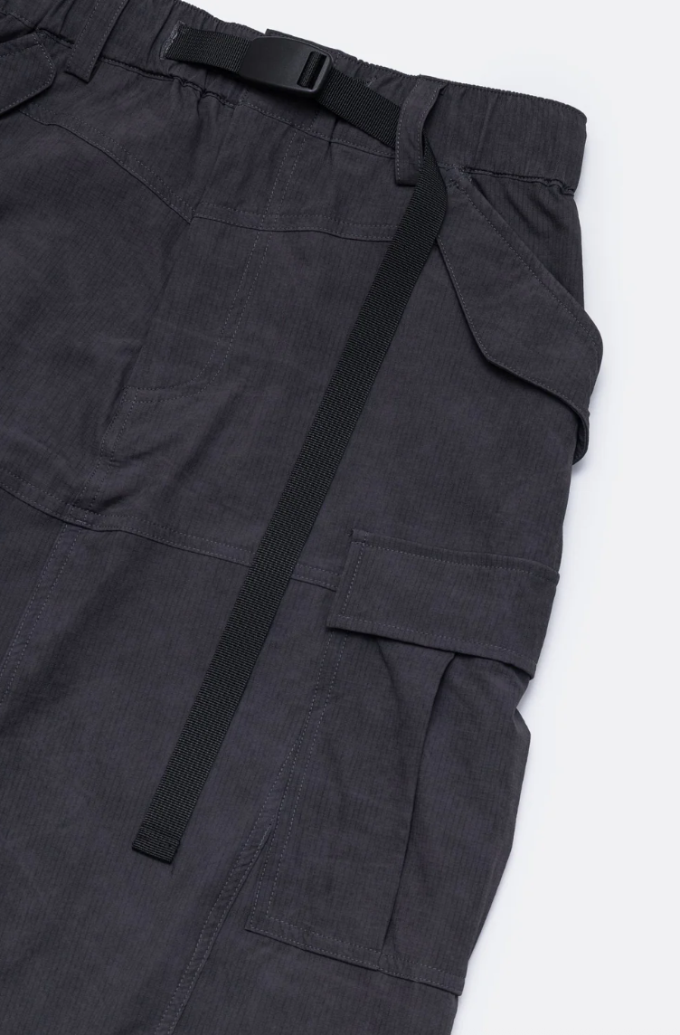 GROCERY NYLON MULTI POCKET CARGO SKIRT/CHARCOAL/F