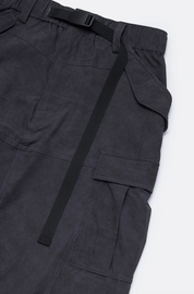 GROCERY NYLON MULTI POCKET CARGO SKIRT/CHARCOAL/F