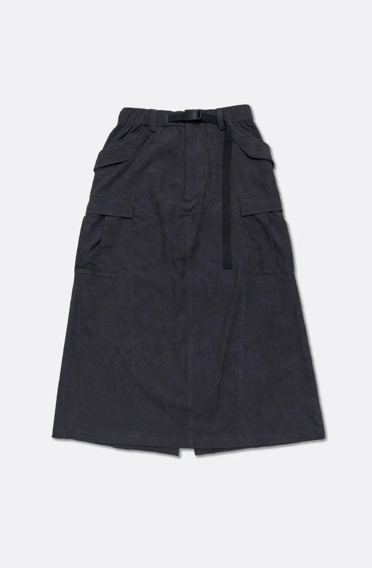 GROCERY NYLON MULTI POCKET CARGO SKIRT/CHARCOAL/F