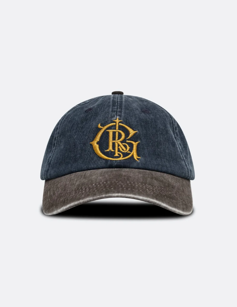 GROCERYWASHEDTWOTONECOLLEGELOGOEMBROIDERYCAP_NAVY_BROWNfront.png