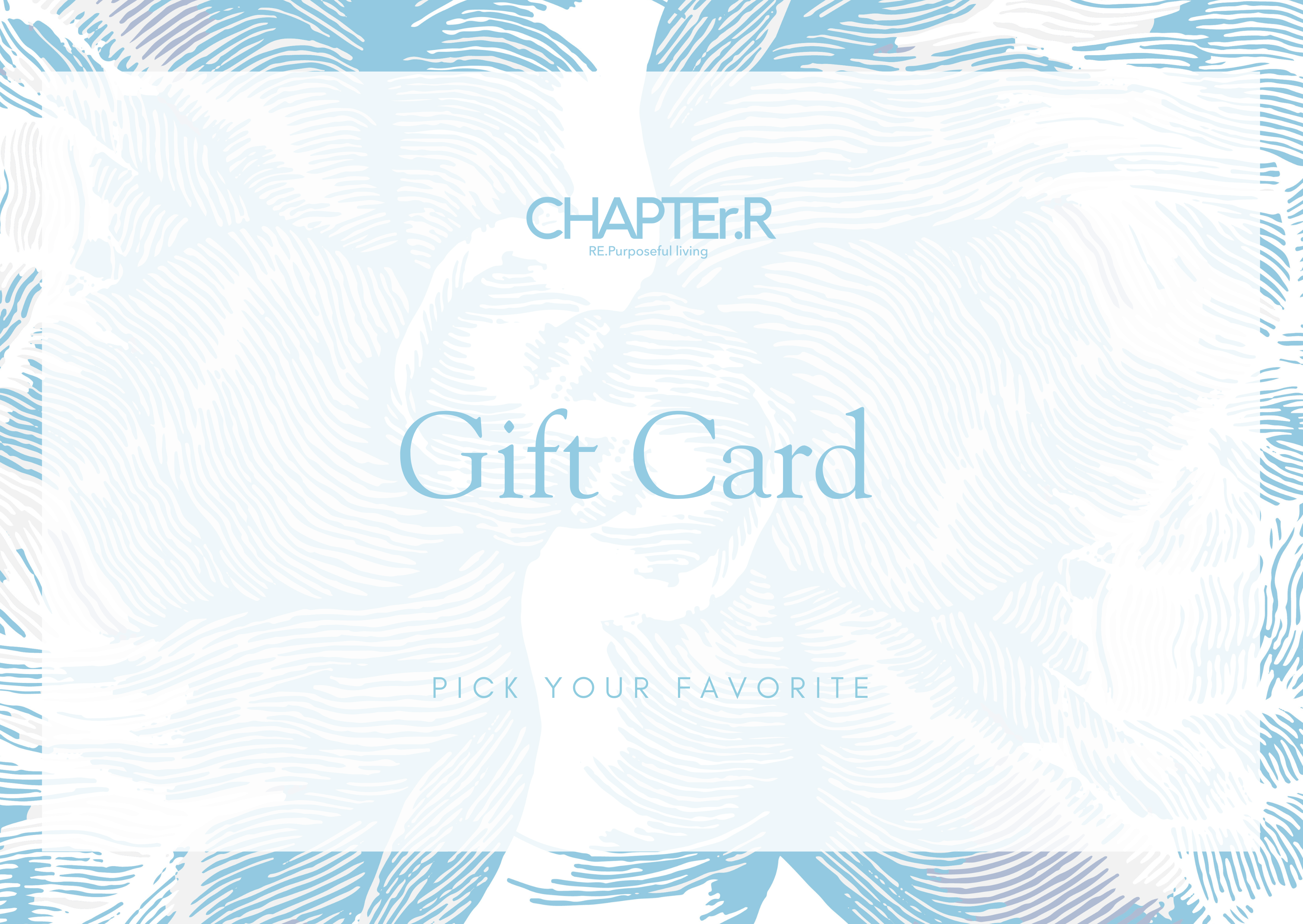 CHAPTEr.R gift card