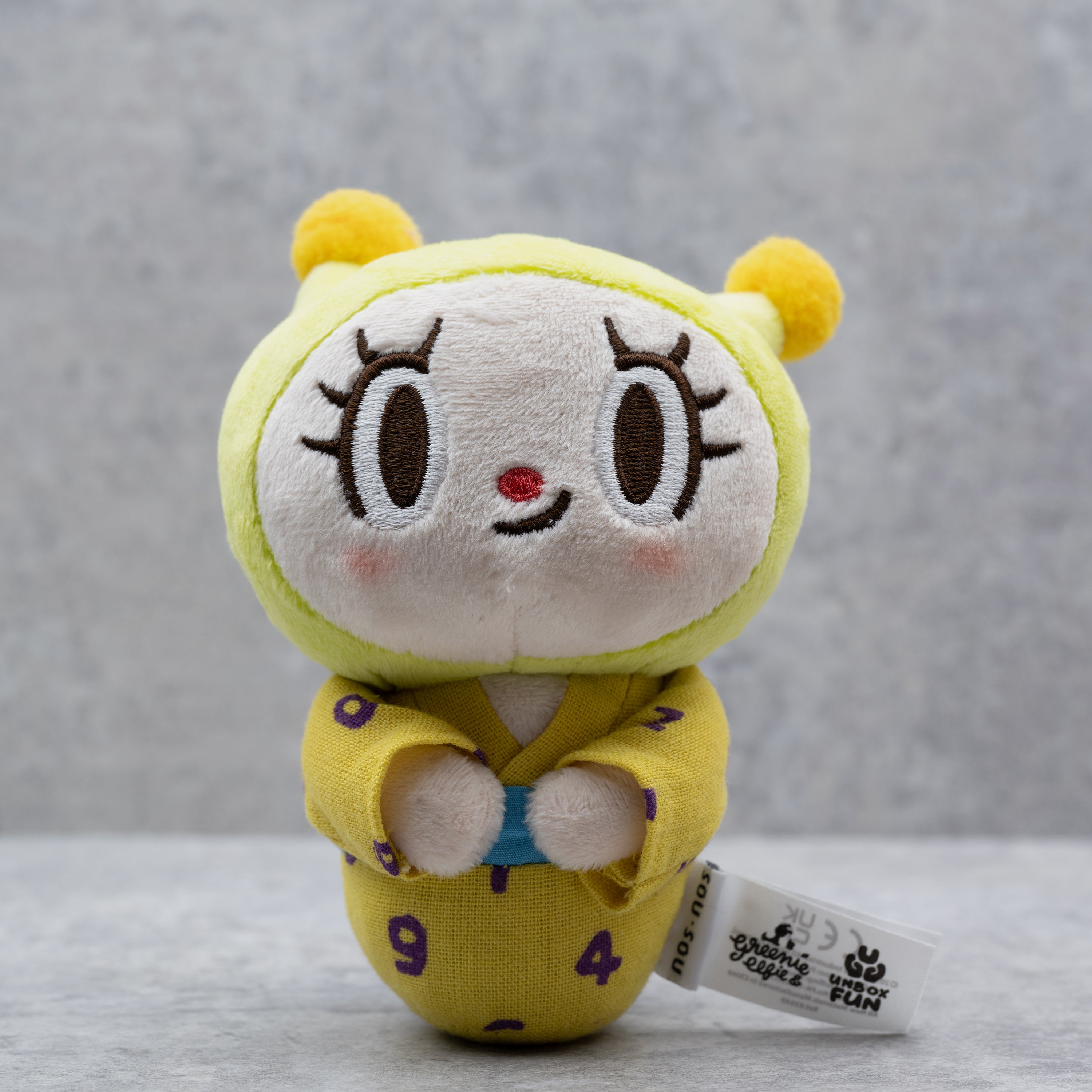 SOU・SOU X CHAPTEr.R x Unbox Greenie Plush Figure w/SO-SU-U pattern fabric