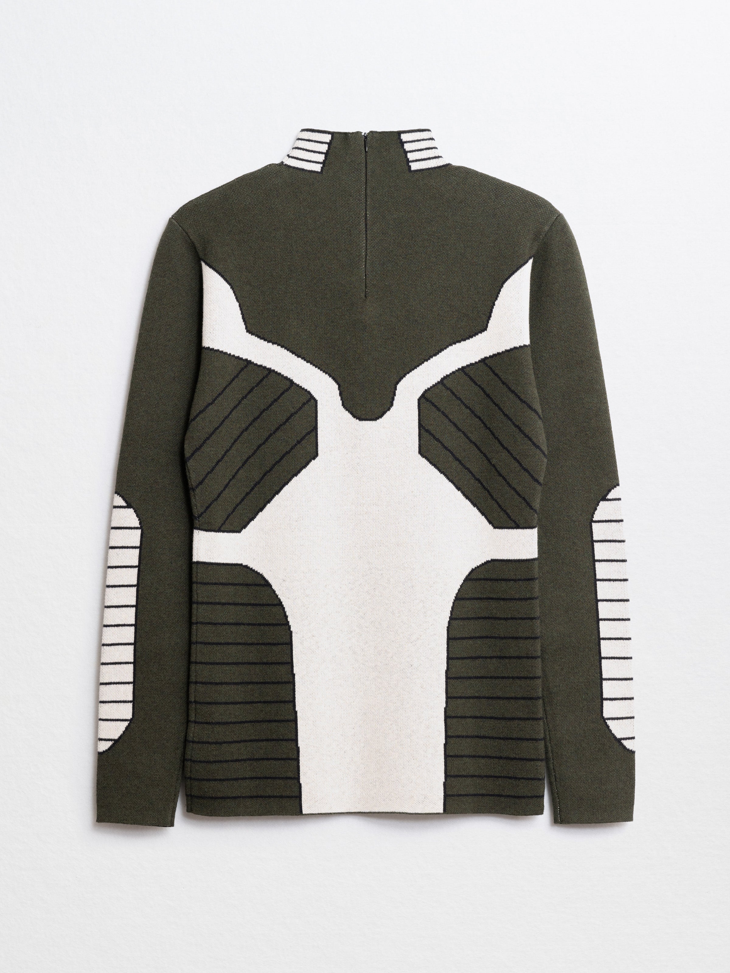 ANGUS TSUI-XenoFuturist Knit Sweater-Green
