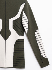 ANGUS TSUI-XenoFuturist Knit Sweater-Green