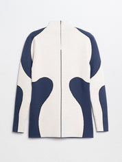 ANGUS TSUI-XenoFuturist Knit Sweater-Navy