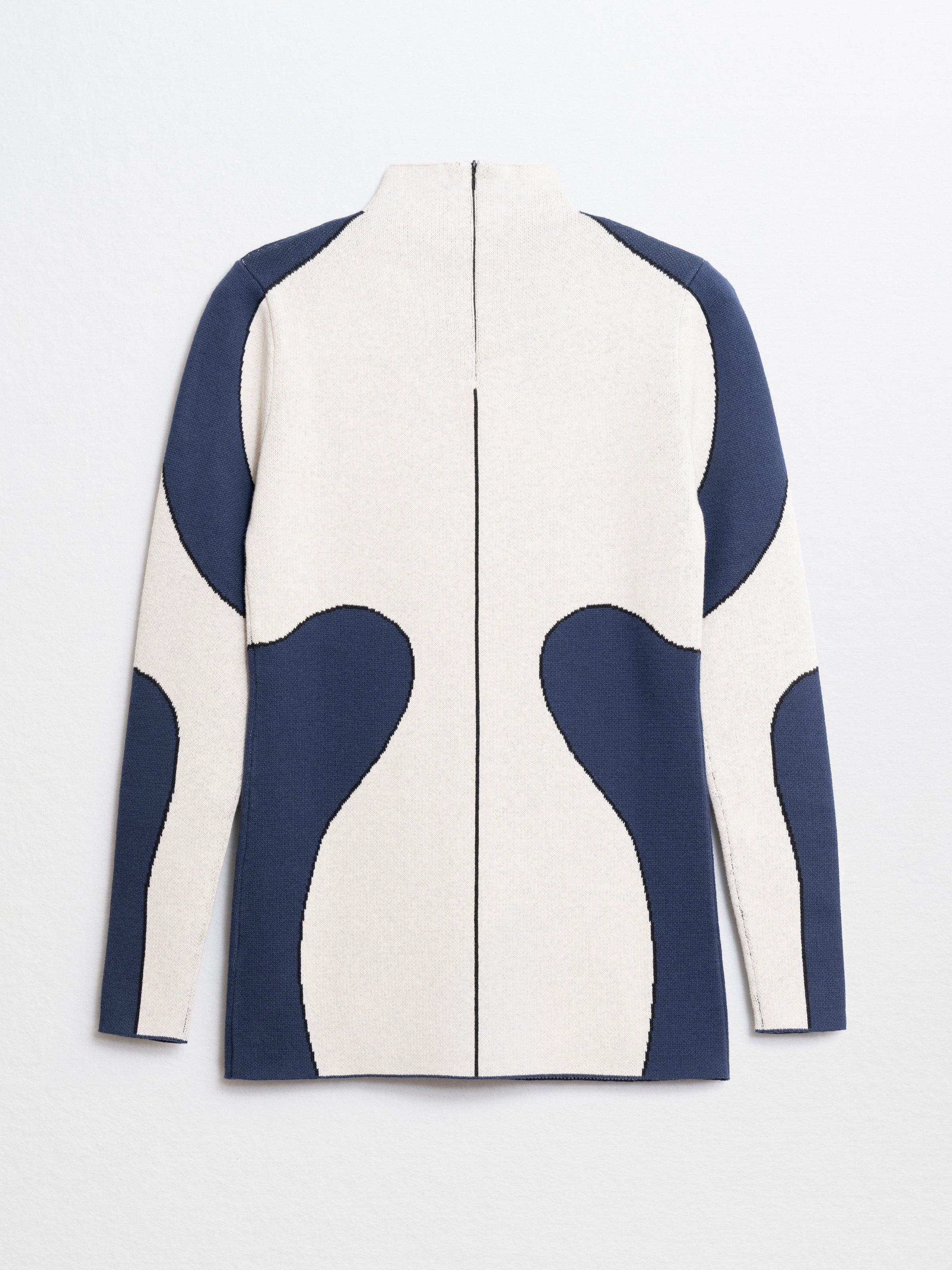ANGUS TSUI-XenoFuturist Knit Sweater-Navy
