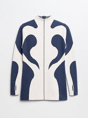 ANGUS TSUI-XenoFuturist Knit Sweater-Navy