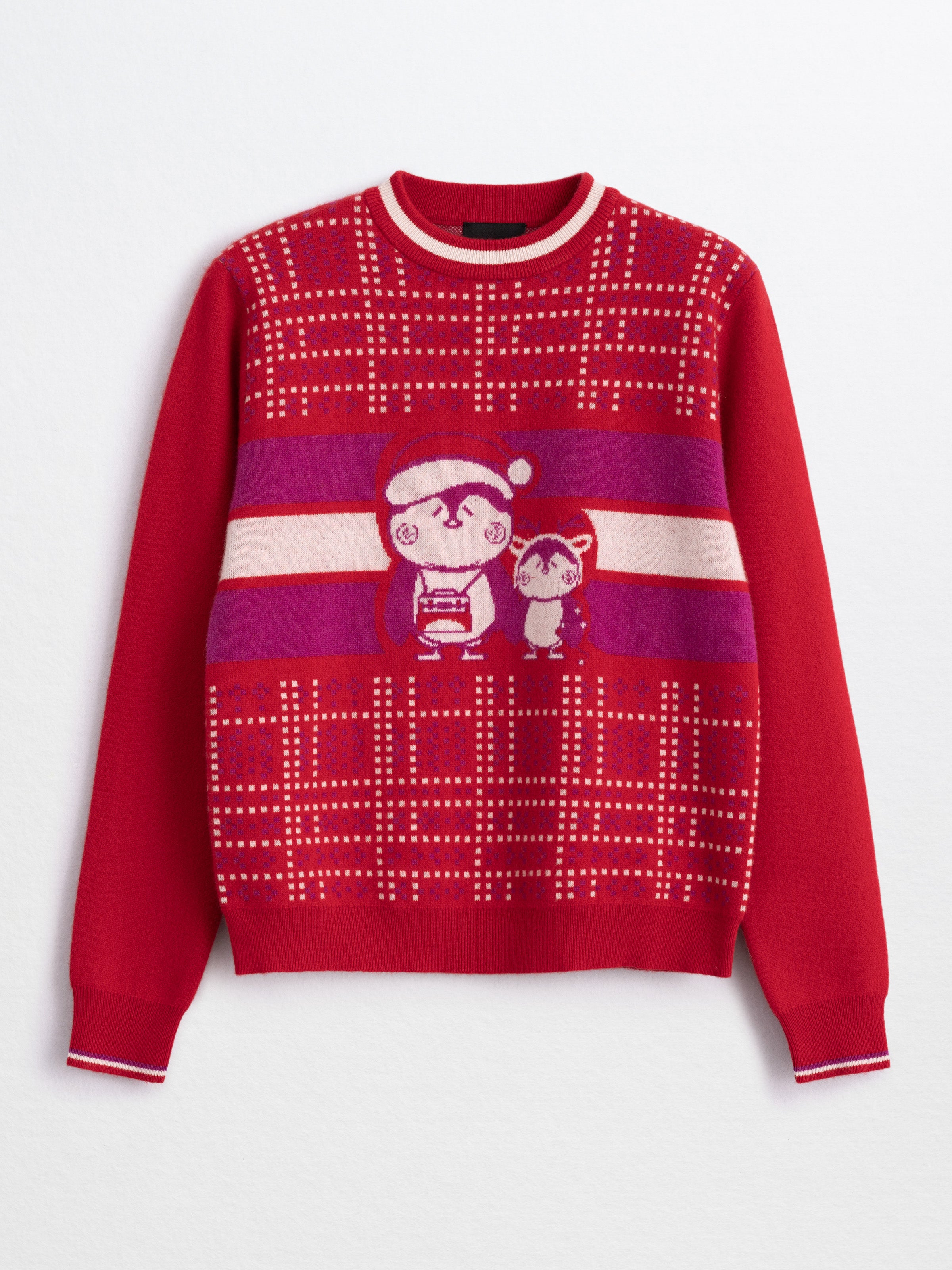 ALAINA-PENGUIN PULLOVER-Red