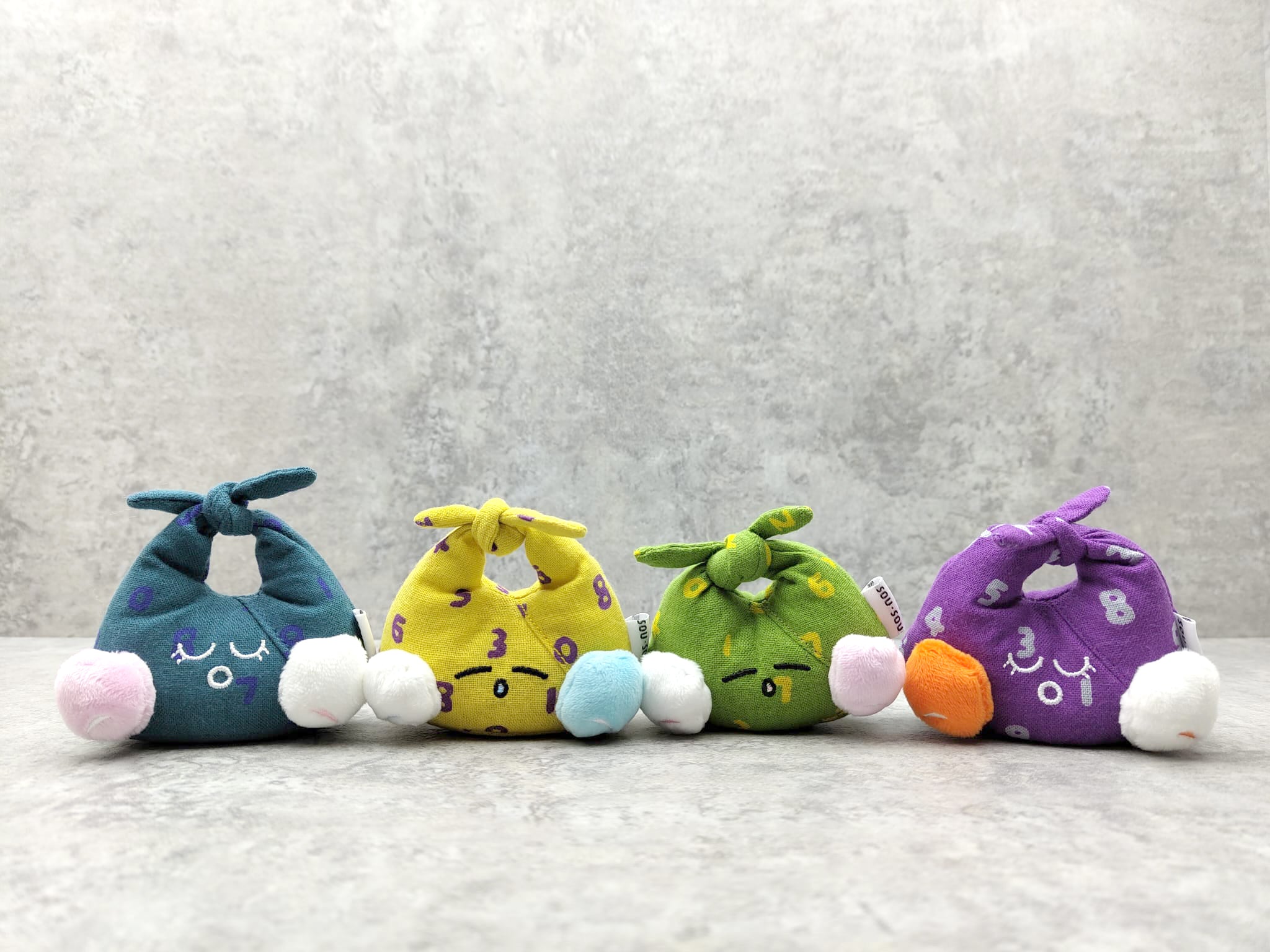 SOU・SOU X CHAPTEr.R X Unbox Blindbox Kohabaori Plush Figure w/SO-SU-U pattern fabric-SET OF 9