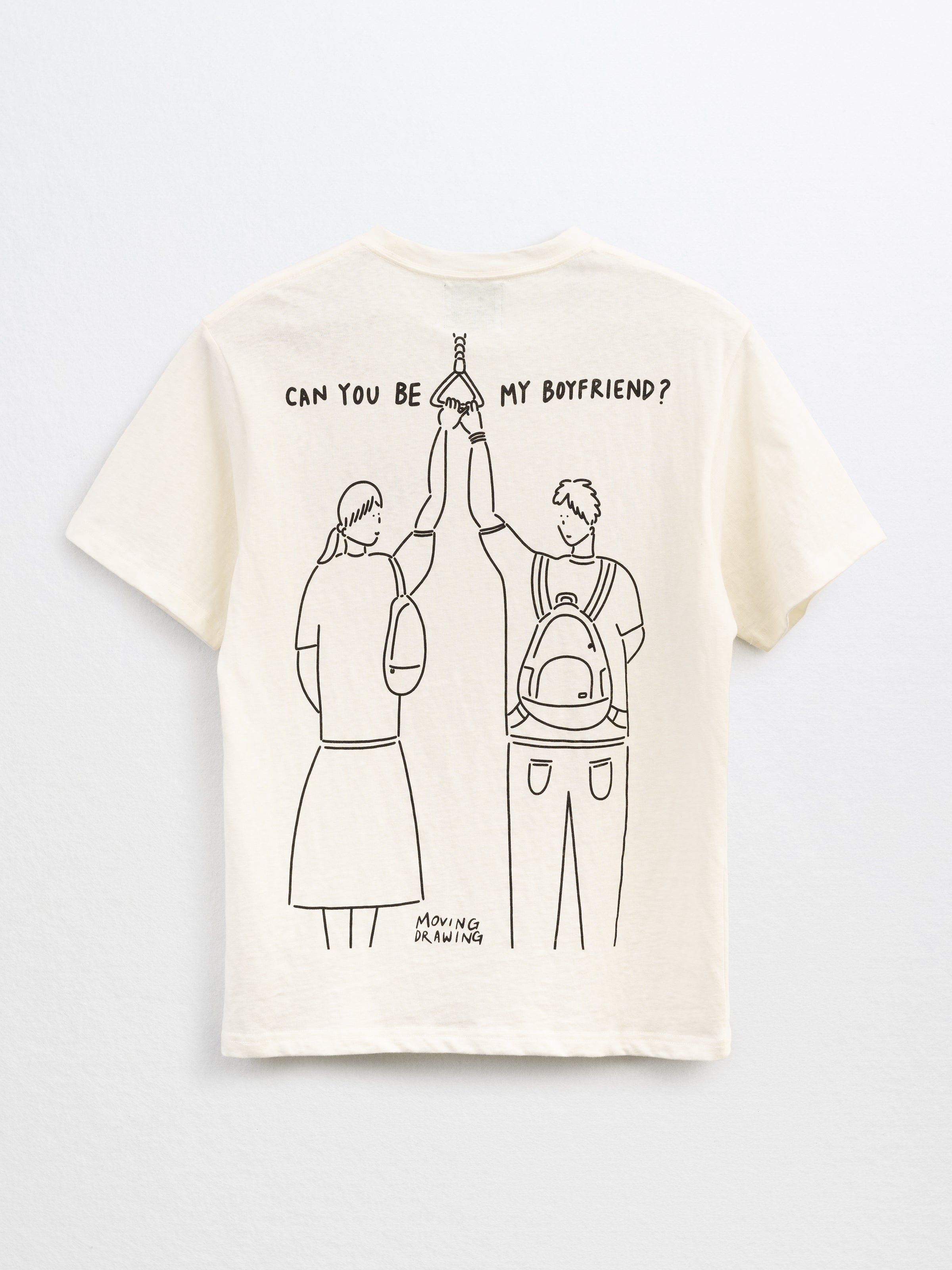 Moving Drawing - Can You Be My Boyfriend Tee