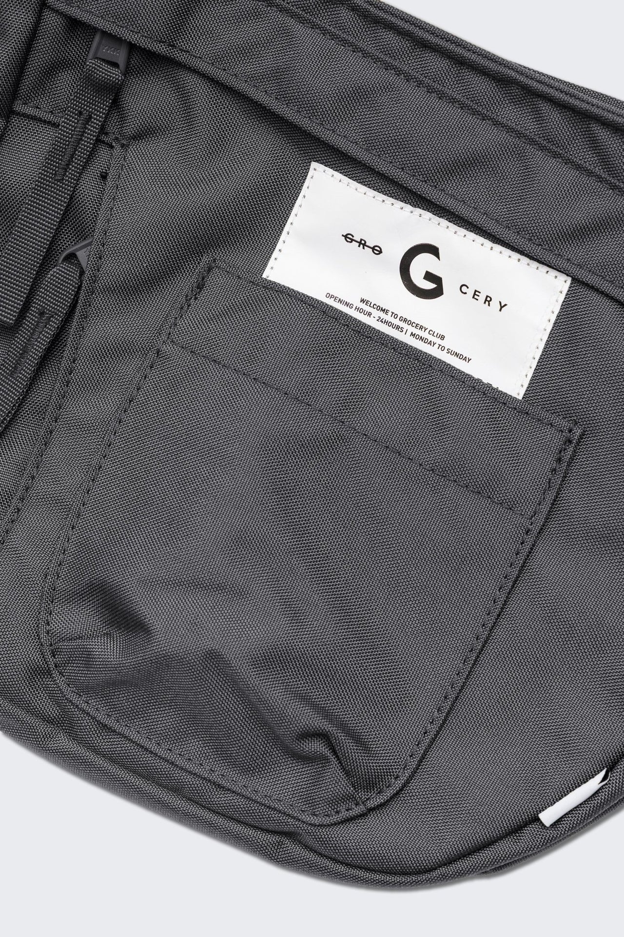 GROCERY MULTI POCKET SHOULDER BAG/ CHARCOAL