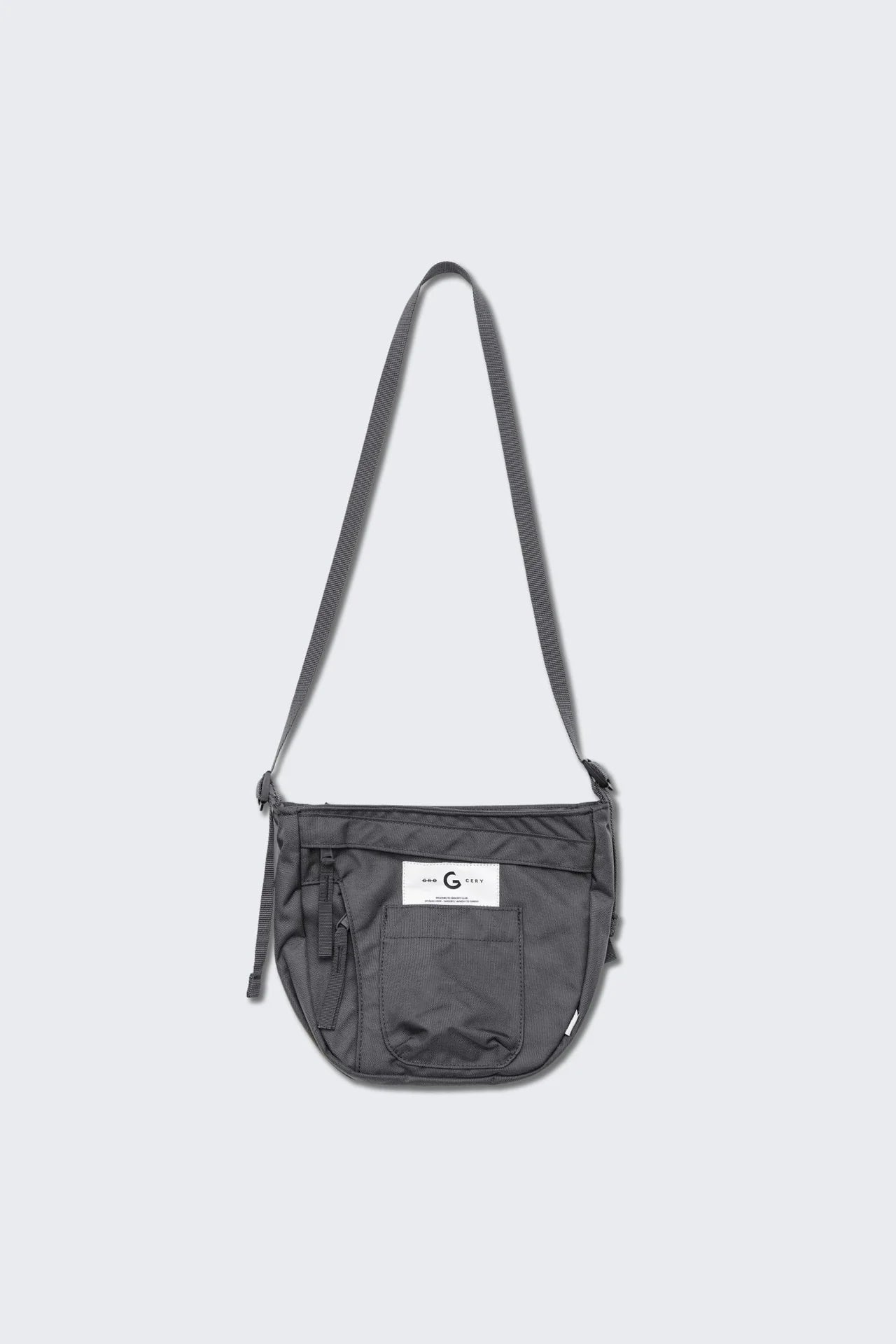 GROCERY MULTI POCKET SHOULDER BAG/ CHARCOAL